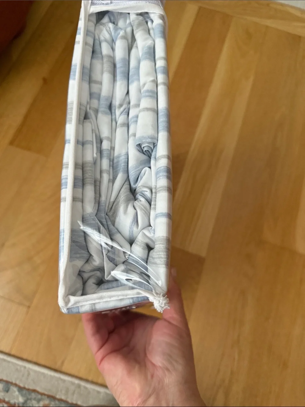 Full Cotton Sheet Set - Blue Stripe